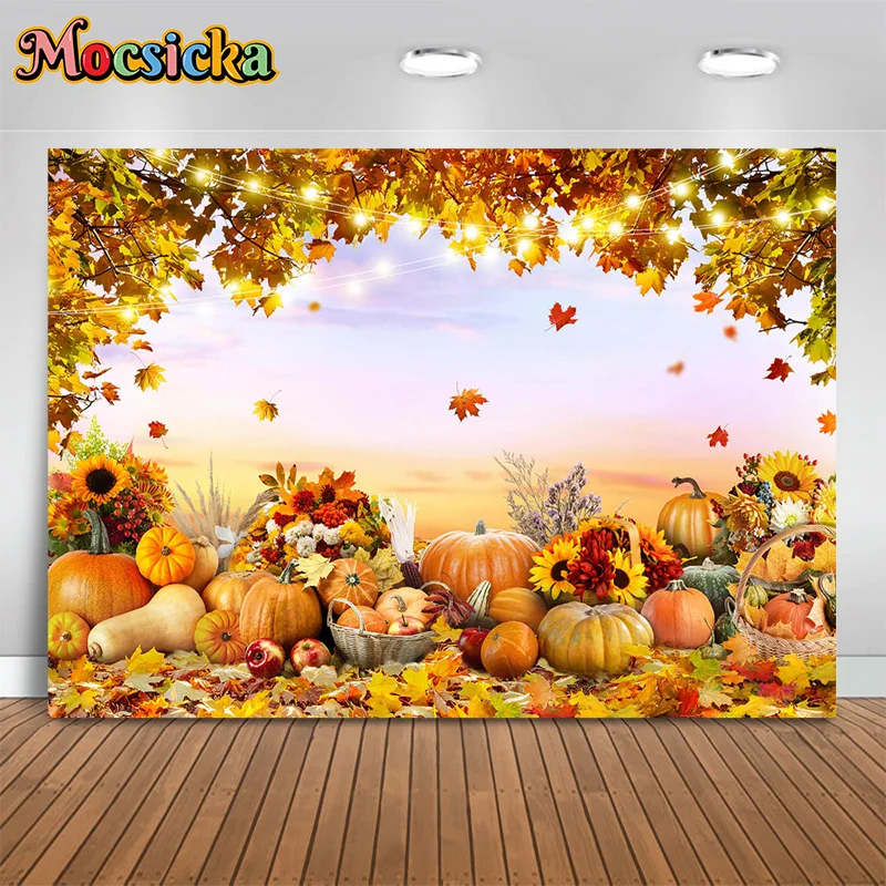 Mocsicka Autumn Photography Background Maple Leaf Pumpkin Decor Backdrop Harvest Holiday Birthday Party Photo Studio Banner
Mocsicka Autumn Photography Background Maple Leaf Pumpkin Decor Backdrop Harvest Holiday Birthday Party Photo Studio Banner