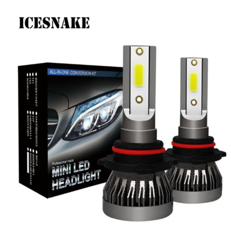 ICESNAKE 2Pcs mini H7 H4 LED Bulb Car Headlight H11 H1 H8 H3 H9 9005/HB3 9006/HB4 9007 Hi-Lo Beam 80W 10000LM Auto Headlamp LED
ICESNAKE 2Pcs mini H7 H4 LED Bulb Car Headlight H11 H1 H8 H3 H9 9005/HB3 9006/HB4 9007 Hi-Lo Beam 80W 10000LM Auto Headlamp LED