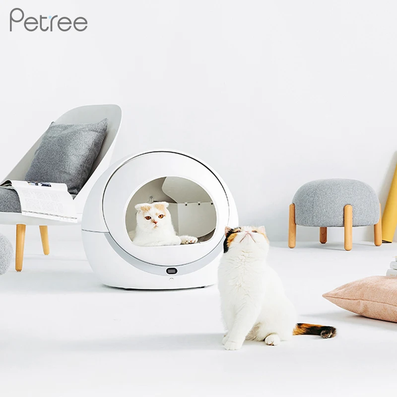 

Самоочищающийся автоматический туалет для кошек Petree, полностью закрытый кошачий Туалет, умный кошачий Туалет