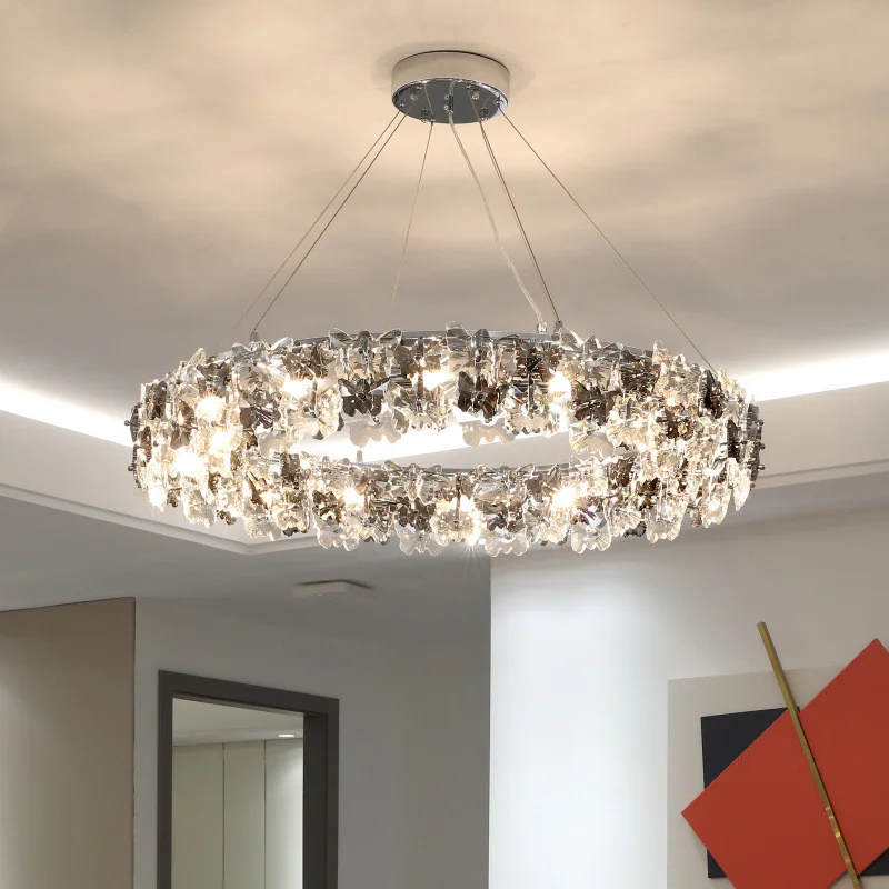 Уникальные роскошные подвесные светильники-бабочки с кристаллами K9, светодиодные подвесные светильники E14, люстра из золотистого металла, ...
Уникальные роскошные подвесные светильники-бабочки с кристаллами K9, светодиодные подвесные светильники E14, люстра из золотистого металла, ...