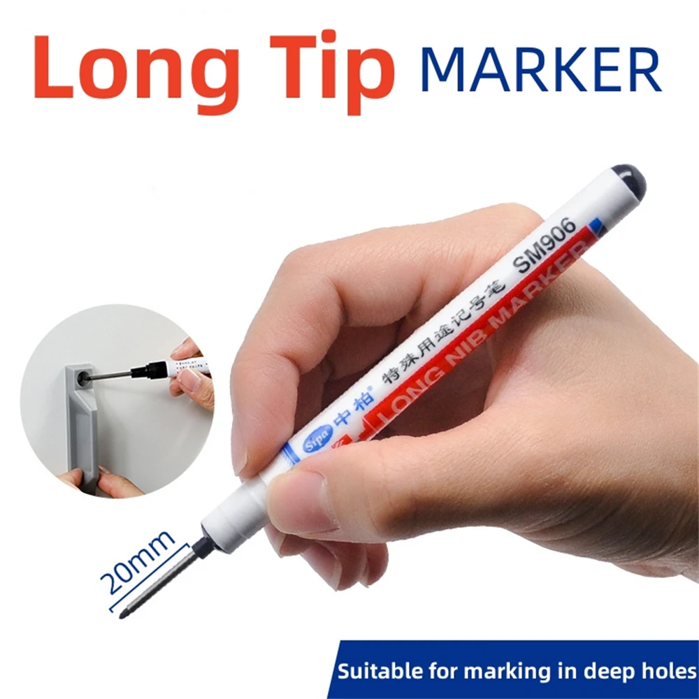 20mm Long Head Markers Pen Bathroom Woodworking Decoration Multi-purpose Deep Holes Construction Marker Pens Red/Black/Blue Ink
20mm Long Head Markers Pen Bathroom Woodworking Decoration Multi-purpose Deep Holes Construction Marker Pens Red/Black/Blue Ink