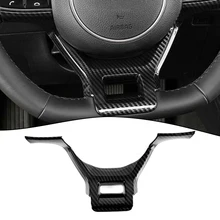 Carbon Fiber Car Steering Wheel Panel Decoration Cover Trim Moulding Sticker For KIA K5 2020 2021 2022 2023 Inner Car Sticker