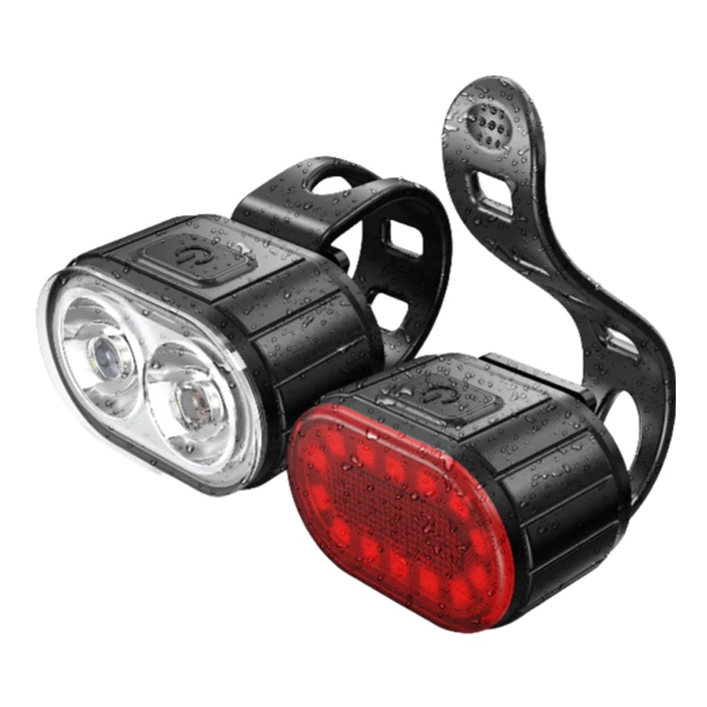 2 Pieces Bike Front Rear Light USB Rechargeable Waterproof Adjustable Mountain Bicycles Road Cycling Headlight Taillight
2 Pieces Bike Front Rear Light USB Rechargeable Waterproof Adjustable Mountain Bicycles Road Cycling Headlight Taillight