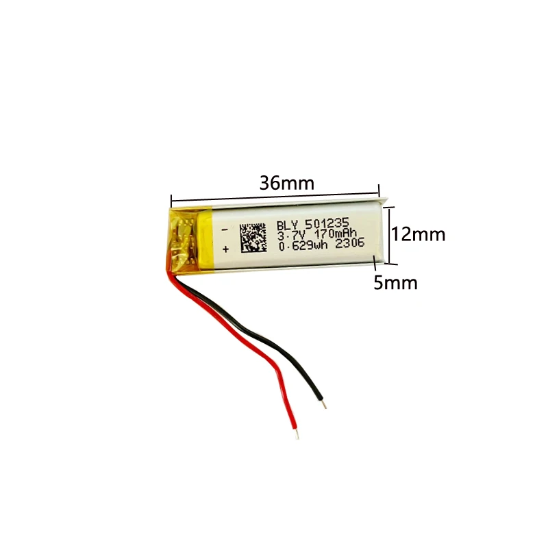 3.7v 501235 170mah Lithium Polymer Battery For Bluetooth Speaker Mp3 GPS Headphone Mobile Electronic Part 
3.7v 501235 170mah Lithium Polymer Battery For Bluetooth Speaker Mp3 GPS Headphone Mobile Electronic Part