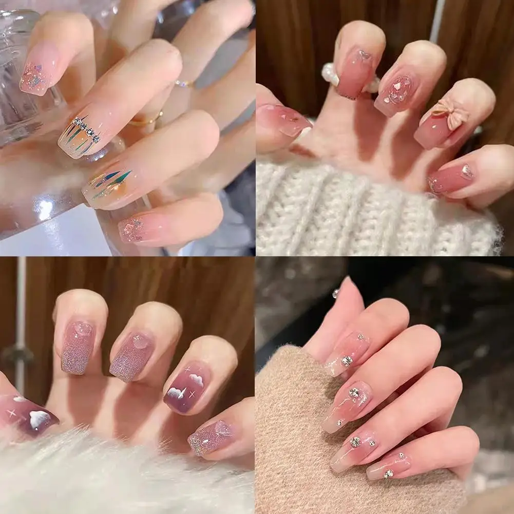 24pcs/Box Rhinestone Design Fake Nails French Coffin False Nail Patches Detachable Full Cover French Ballerina Nail Tips
24pcs/Box Rhinestone Design Fake Nails French Coffin False Nail Patches Detachable Full Cover French Ballerina Nail Tips