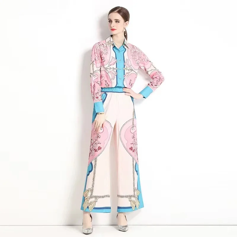 2023 Streetwear Contrast Colors Printing Casual Set Women's Long Sleeved Lapel Shirt+Pocket Long Pants
2023 Streetwear Contrast Colors Printing Casual Set Women's Long Sleeved Lapel Shirt+Pocket Long Pants