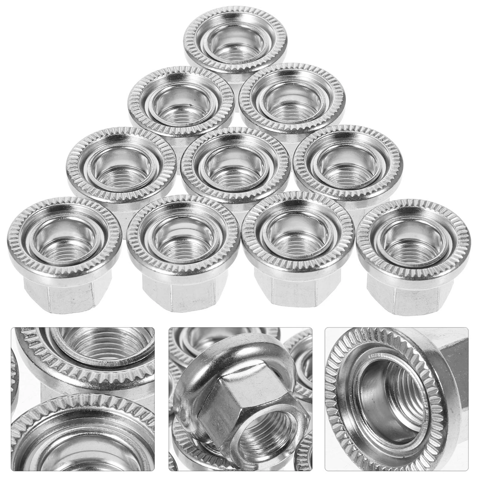 10pcs Bike Nuts Wheel Axle Nut Bike Steel Flanges Nuts Hub Flanged Axle Nut
10pcs Bike Nuts Wheel Axle Nut Bike Steel Flanges Nuts Hub Flanged Axle Nut