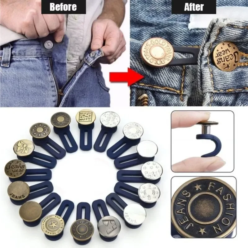 Bronze Metal Magic Button Extender for Pants Jeans Free Sewing Adjustable Retractable Waist Button Waistband Expander
Bronze Metal Magic Button Extender for Pants Jeans Free Sewing Adjustable Retractable Waist Button Waistband Expander