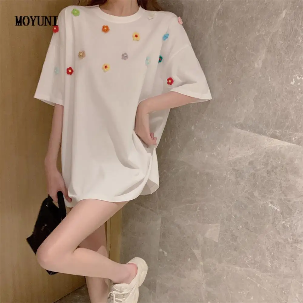 Женские милые футболки средней длины Moyuni, милые шикарные летние футболки с цветочным принтом, новинка 2022, Высококачественная Свободная Пов...
Женские милые футболки средней длины Moyuni, милые шикарные летние футболки с цветочным принтом, новинка 2022, Высококачественная Свободная Пов...