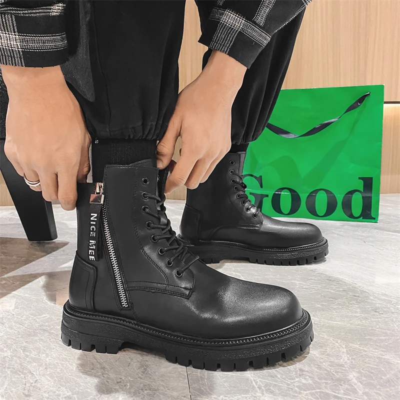 Классические Осенние повседневные модные однотонные черные кожаные ботинки для подростков высокого качества, роскошные мужские ботинки н...
Классические Осенние повседневные модные однотонные черные кожаные ботинки для подростков высокого качества, роскошные мужские ботинки н...