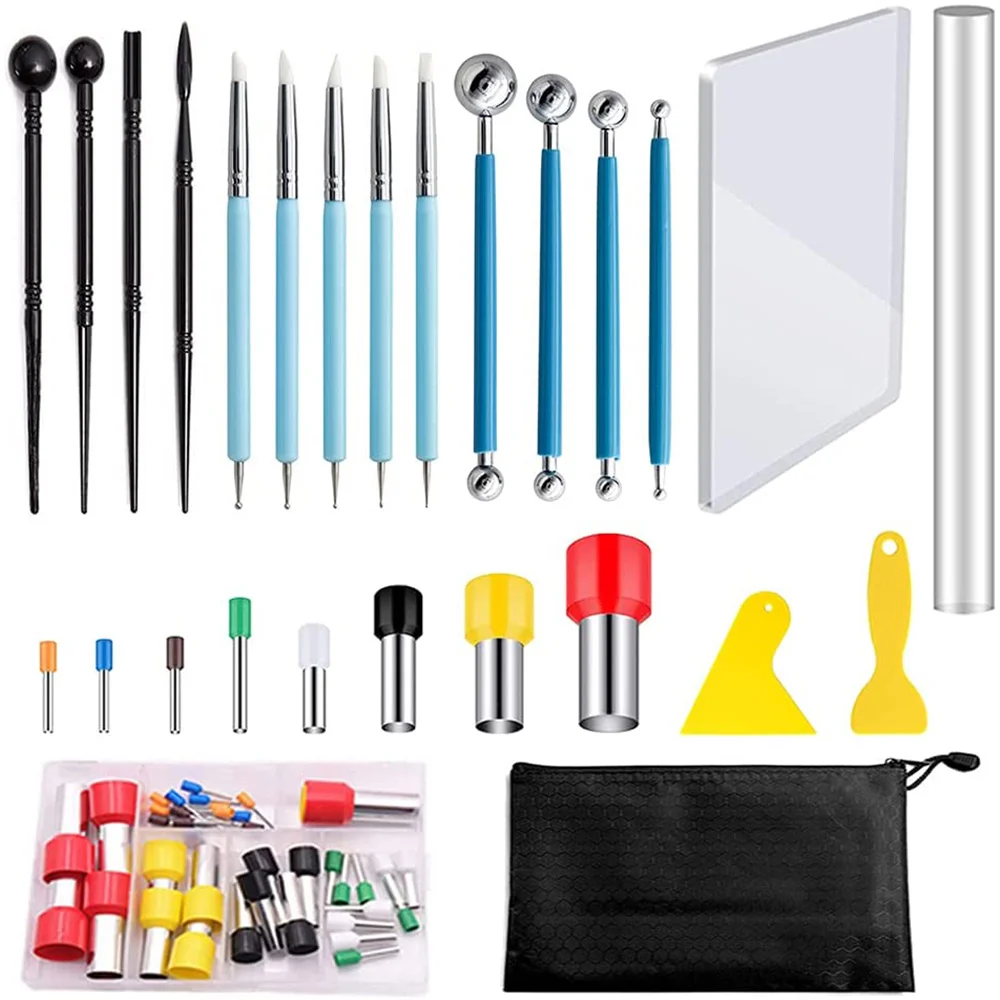 58Pcs Polymer Clay Tools Modelling Tool Set Sculpting Tool Kit for DIY Clay Ceramic Crafts for Crafts Sculpture
58Pcs Polymer Clay Tools Modelling Tool Set Sculpting Tool Kit for DIY Clay Ceramic Crafts for Crafts Sculpture