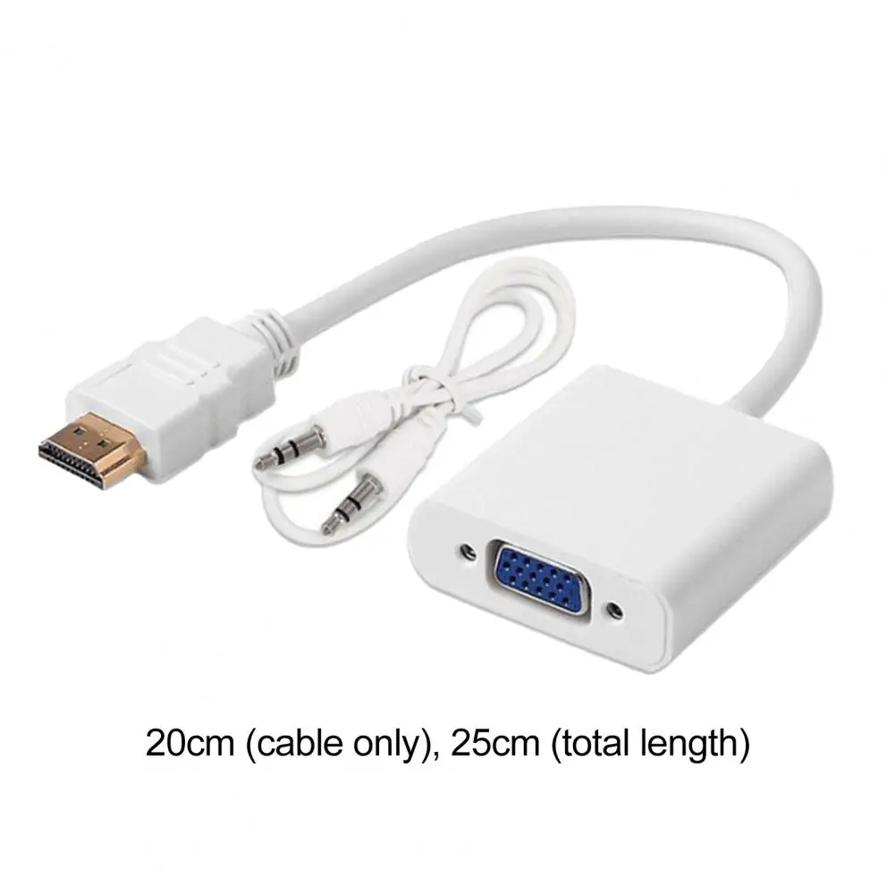 Stable VGA Converter HDMI-compatible to VGA Plug and Play ABS 1080P Video Converter Cable
Stable VGA Converter HDMI-compatible to VGA Plug and Play ABS 1080P Video Converter Cable