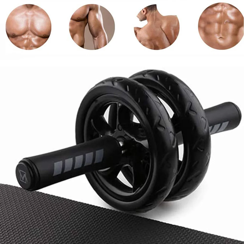 

AB Roller Non-slip Wheel With Mat Rest Big Wheel Abdominal Muscle Trainer For Fitness Abs Core Workout Training Home Gym Fitness
