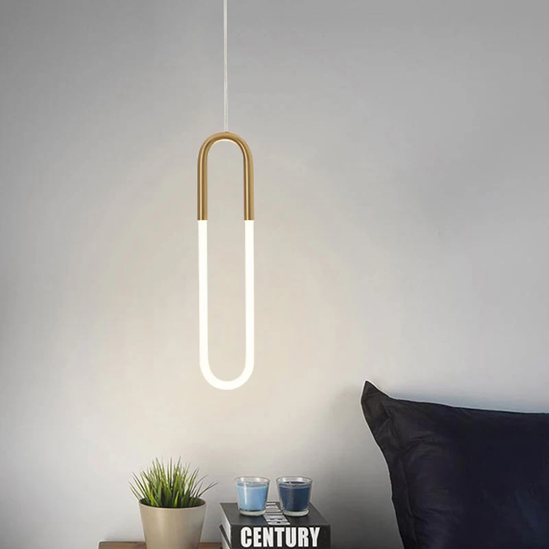 Nordic Pendant Lamp LED Simple U Shape Pendant Lights For Room Bedside With Long Wire Dimmable High Ceiling Hanging Light Decor
Nordic Pendant Lamp LED Simple U Shape Pendant Lights For Room Bedside With Long Wire Dimmable High Ceiling Hanging Light Decor