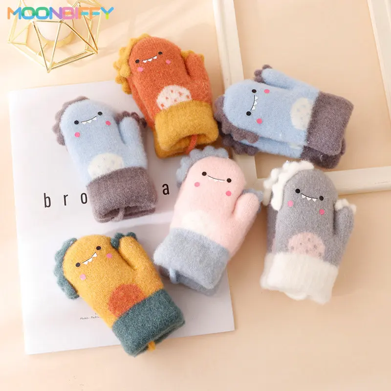 Baby Gloves Warm Autumn Winter Cartoon Dinosaur Kids Girl Boy Full Finger Gloves Knitted Thick Outdoor Children Toddler Mittens 
Baby Gloves Warm Autumn Winter Cartoon Dinosaur Kids Girl Boy Full Finger Gloves Knitted Thick Outdoor Children Toddler Mittens