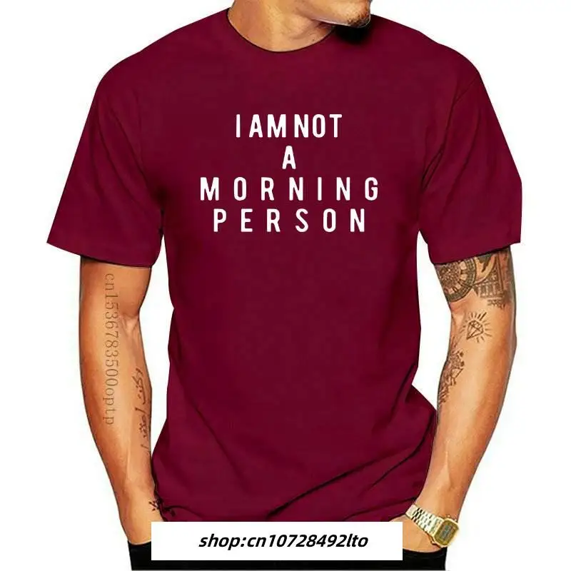 Mens Clothing I AM NOT A MORNING PERSON Letters Print Women Tshirt Cotton Funny Casual t-Shirt For Lady Top Tees 6 Colors Drop S
Mens Clothing I AM NOT A MORNING PERSON Letters Print Women Tshirt Cotton Funny Casual t-Shirt For Lady Top Tees 6 Colors Drop S