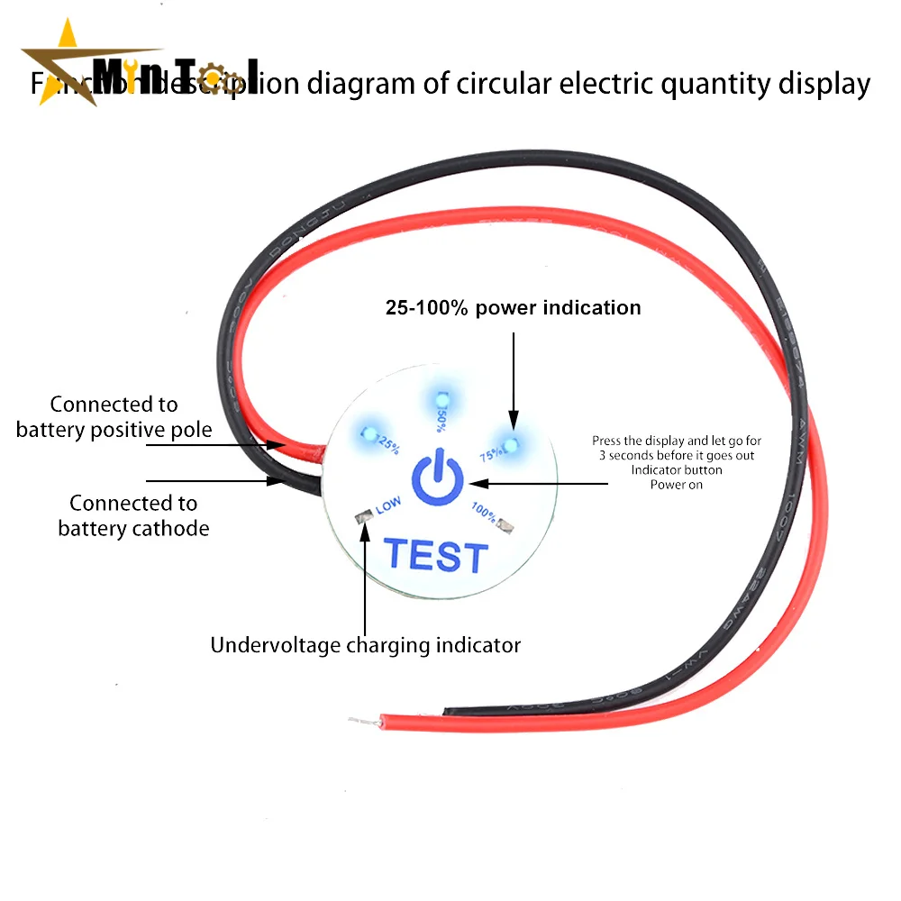 

1-4S 3.7V/4.2V 7.4V/8.4V 11.1V/12.6V 14.8V/16.8V Lithium Battery Indicator Tester Display Panel With Undervoltage Indication