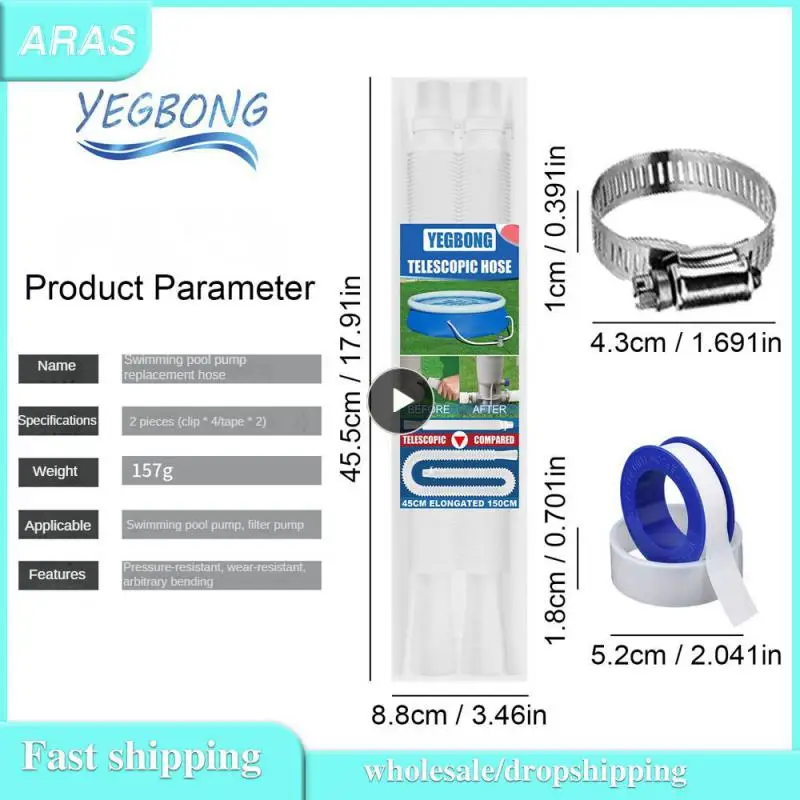 Replacement Hose Easy To Install Long-term Use Swimming Pool Pump Leak-proof Telescopic Water Pipe Filter Pump Made Of Metal
Replacement Hose Easy To Install Long-term Use Swimming Pool Pump Leak-proof Telescopic Water Pipe Filter Pump Made Of Metal