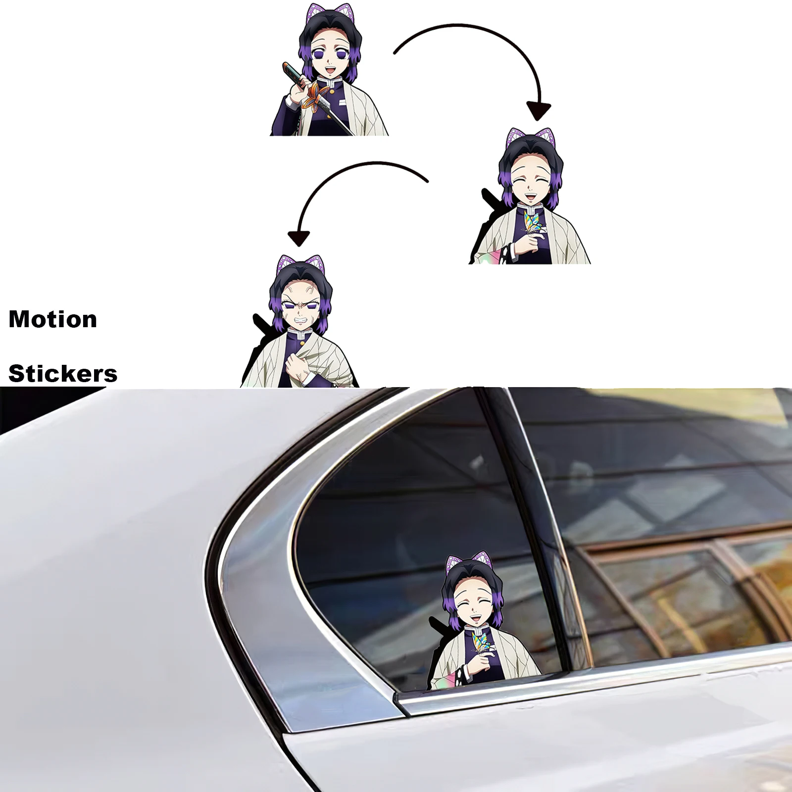 3D Motion Sticker anime Demon Slayer Kochou Shinobu Car Sticker cartoon Waterproof Decals Laptop Anime Decor 3D Wall Stickers
3D Motion Sticker anime Demon Slayer Kochou Shinobu Car Sticker cartoon Waterproof Decals Laptop Anime Decor 3D Wall Stickers