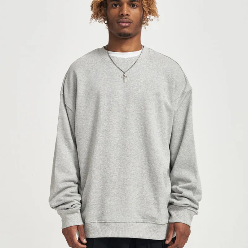 New Solid Color Pullover Round Neck Sweater Casual Men 370G Terry Cotton Tide Brand Fashion Loose Long Sleeved Top Couple Jacket
New Solid Color Pullover Round Neck Sweater Casual Men 370G Terry Cotton Tide Brand Fashion Loose Long Sleeved Top Couple Jacket