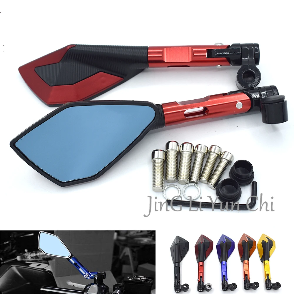 Universal Motorcycle Rearview Mirror Blue Glass CNC Aluminum For Aprilia Tuono V4 APRC ABS,V4R,Tuono V4 1100 RR,Tuono V4 R APRC
Universal Motorcycle Rearview Mirror Blue Glass CNC Aluminum For Aprilia Tuono V4 APRC ABS,V4R,Tuono V4 1100 RR,Tuono V4 R APRC