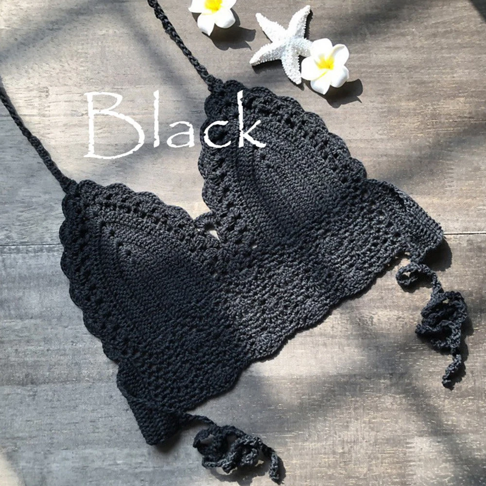 Women Sexy Beach Hollow Bikini Top Halterneck Bra Handmade Crochet Swimwear Wrapped Breasts Ladies Sexy Swimsuit For Swimming
Women Sexy Beach Hollow Bikini Top Halterneck Bra Handmade Crochet Swimwear Wrapped Breasts Ladies Sexy Swimsuit For Swimming