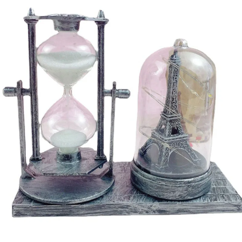 European Sand Clock Decor Vintage Hour Glass Sand Timer Creative Lighted Tower Hourglass Office Ornament Hourglass Decoration 
European Sand Clock Decor Vintage Hour Glass Sand Timer Creative Lighted Tower Hourglass Office Ornament Hourglass Decoration