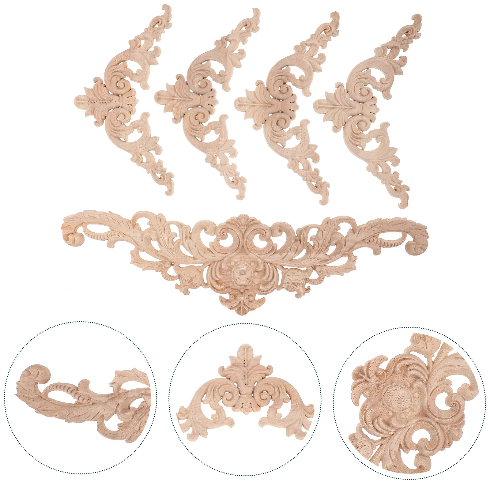 Wood Applique Onlay Carved Appliques Furniture Corner Onlays Decorative Flower Decal Wooden Wall Door Unpainted Carving Floral
Wood Applique Onlay Carved Appliques Furniture Corner Onlays Decorative Flower Decal Wooden Wall Door Unpainted Carving Floral