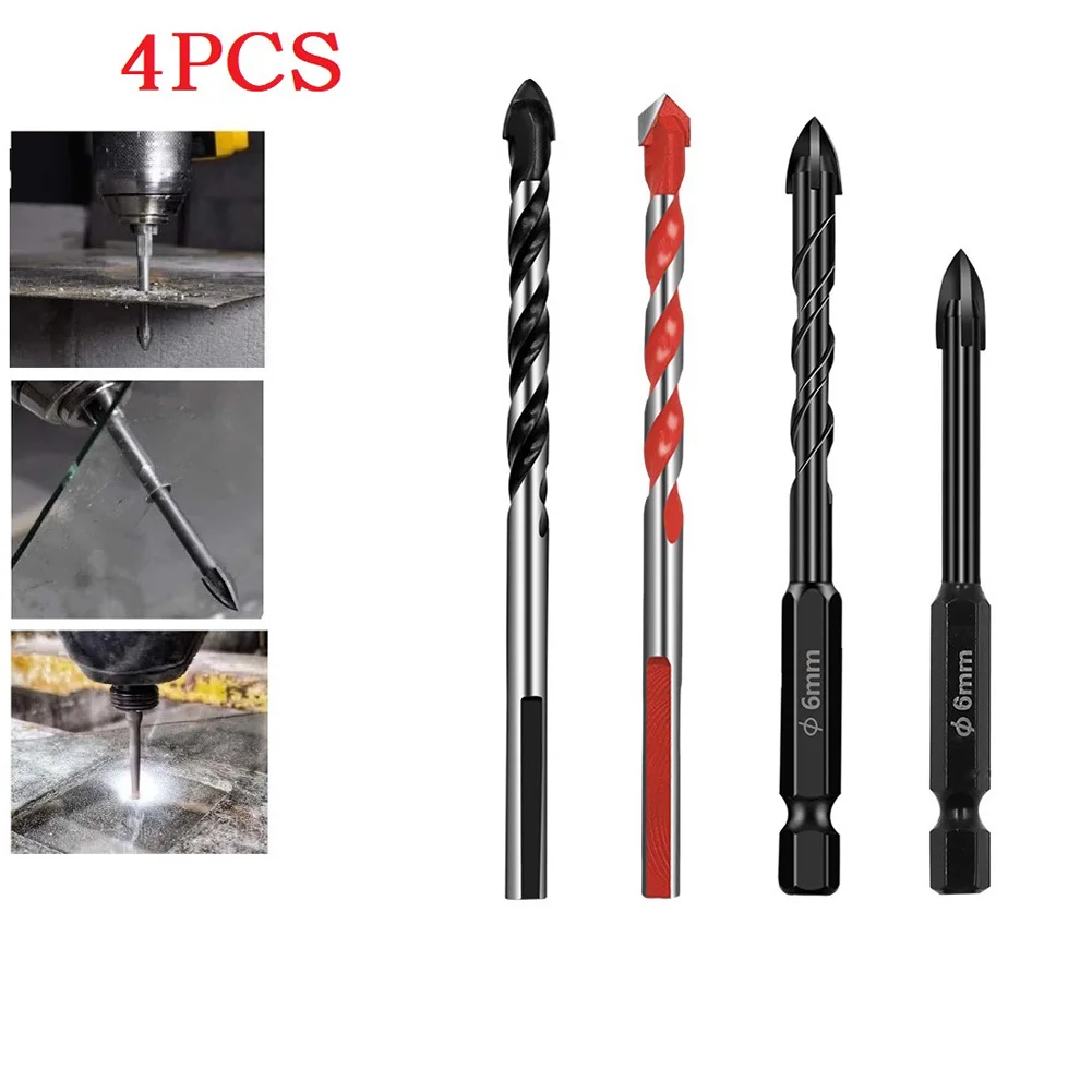4Pcs 6MM Tile Triangle Glass Drill Bit Diamond Drill Boxed Ceramic Tile Concrete Brick Wood Punching Concrete Hole Opener
4Pcs 6MM Tile Triangle Glass Drill Bit Diamond Drill Boxed Ceramic Tile Concrete Brick Wood Punching Concrete Hole Opener