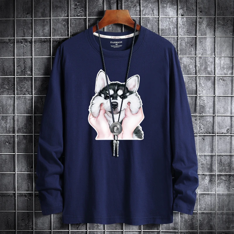 Long-Sleeve T-Shirts Men Print Cotton Tees Round-Neck Loose Soft TShirts Plus Size 4XL 5XL 6XL
Long-Sleeve T-Shirts Men Print Cotton Tees Round-Neck Loose Soft TShirts Plus Size 4XL 5XL 6XL