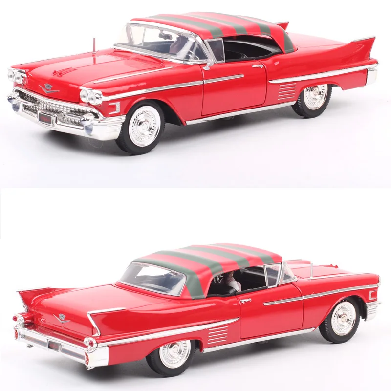 1:24 1958 Cadillac SERIES 62 Freddy Krueger Figure Alloy Static Car Toy Model Kids Collectibles Souvenir Gifts J278 
1:24 1958 Cadillac SERIES 62 Freddy Krueger Figure Alloy Static Car Toy Model Kids Collectibles Souvenir Gifts J278