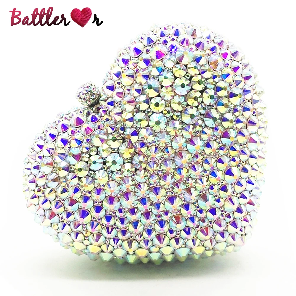 Silver Heart Shaped Crystal Evening Clutch Bag For Women Wedding Party Gemstone Diamond Handbags Female Luxury Prom Dinner Bag
Silver Heart Shaped Crystal Evening Clutch Bag For Women Wedding Party Gemstone Diamond Handbags Female Luxury Prom Dinner Bag