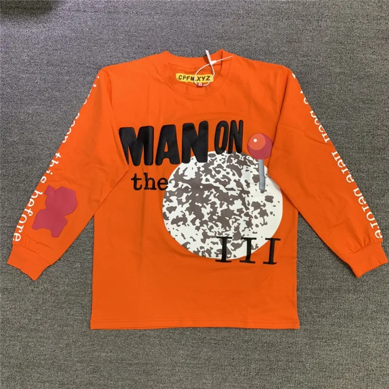 21FW TOP Hiphop kanye west Foaming Printing CPFM.XYZ For Motm III Return 2 T Shirts Men Women High Quality Long sleeve T-shirt
21FW TOP Hiphop kanye west Foaming Printing CPFM.XYZ For Motm III Return 2 T Shirts Men Women High Quality Long sleeve T-shirt
