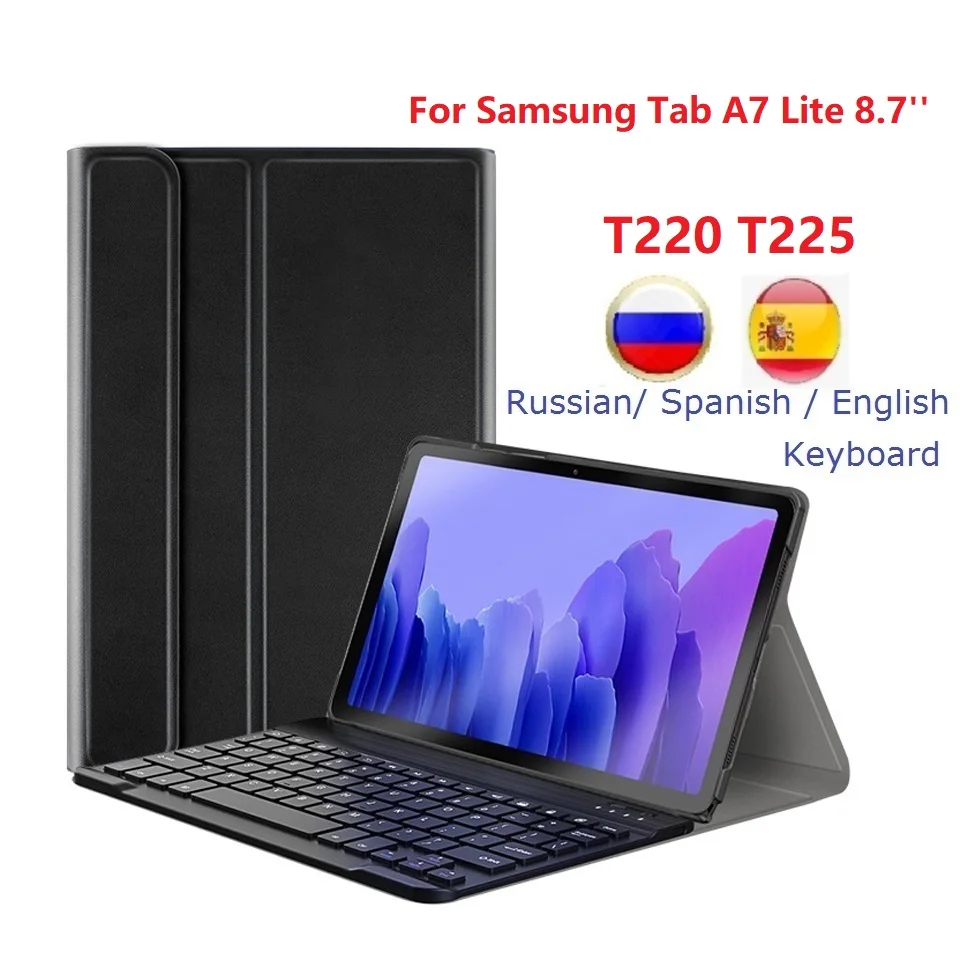 Funda For Samsung Tab A 7 Lite 8.7'' 2021 T220 T225 Keyboard Case Russian Spanish Wireless for Samsung Tab A 7 Lite T220 Cover
Funda For Samsung Tab A 7 Lite 8.7'' 2021 T220 T225 Keyboard Case Russian Spanish Wireless for Samsung Tab A 7 Lite T220 Cover