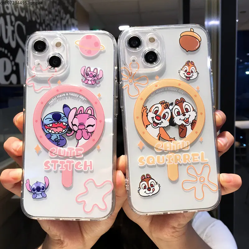 Disney Stitch Chip Dale For Magsafe Magnetic Phone Case For iPhone 14 13 12 11 Pro Max 14 Pro Couple Anti-drop Soft Back Cover
Disney Stitch Chip Dale For Magsafe Magnetic Phone Case For iPhone 14 13 12 11 Pro Max 14 Pro Couple Anti-drop Soft Back Cover
