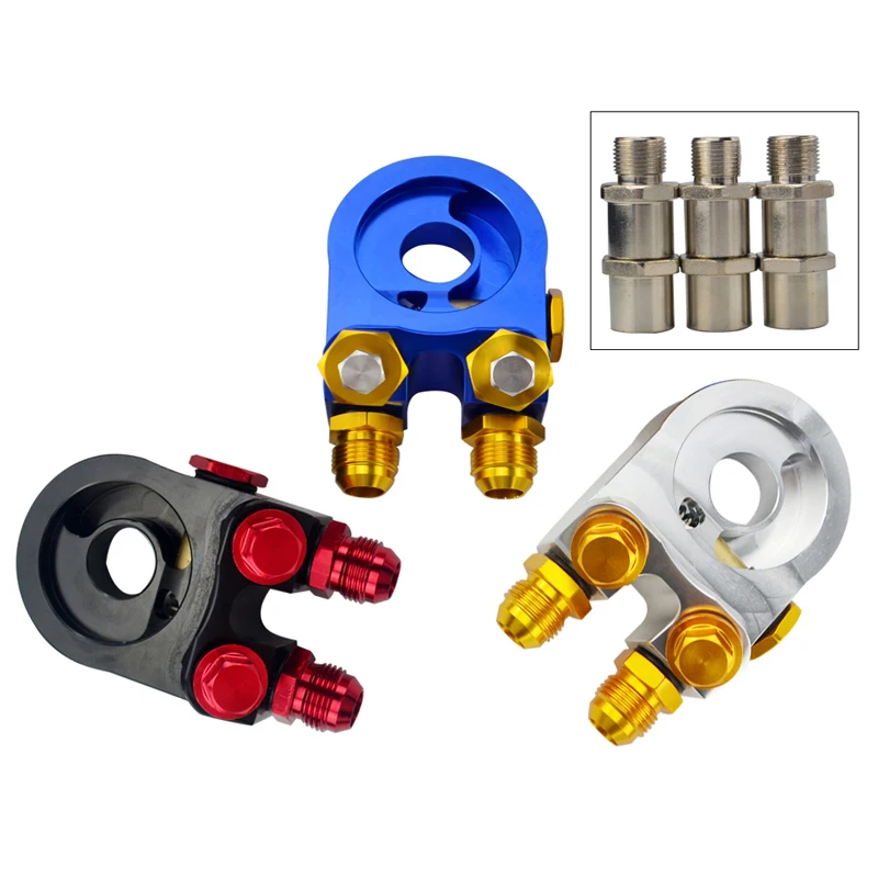 Aluminum AN10 Oil Filter Sandwich Adapter Oil Cooler Turbo Thermostat With Fitting 3/4-16 UNF,M20x1.5
Aluminum AN10 Oil Filter Sandwich Adapter Oil Cooler Turbo Thermostat With Fitting 3/4-16 UNF,M20x1.5