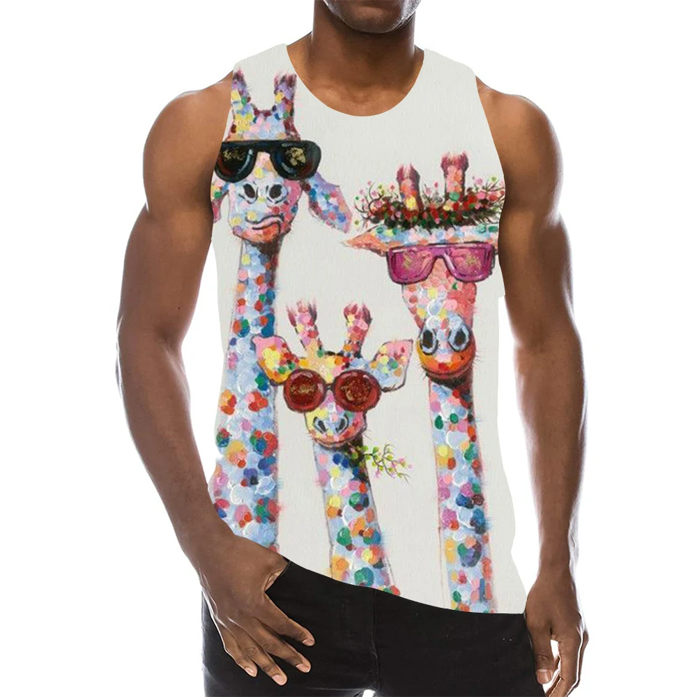 Men's Animals Graphic Sleeveless 3D Top Holiday Tees Giraffe Tank Tops Gym Boys Streetwear Novelty Vest
Men's Animals Graphic Sleeveless 3D Top Holiday Tees Giraffe Tank Tops Gym Boys Streetwear Novelty Vest
