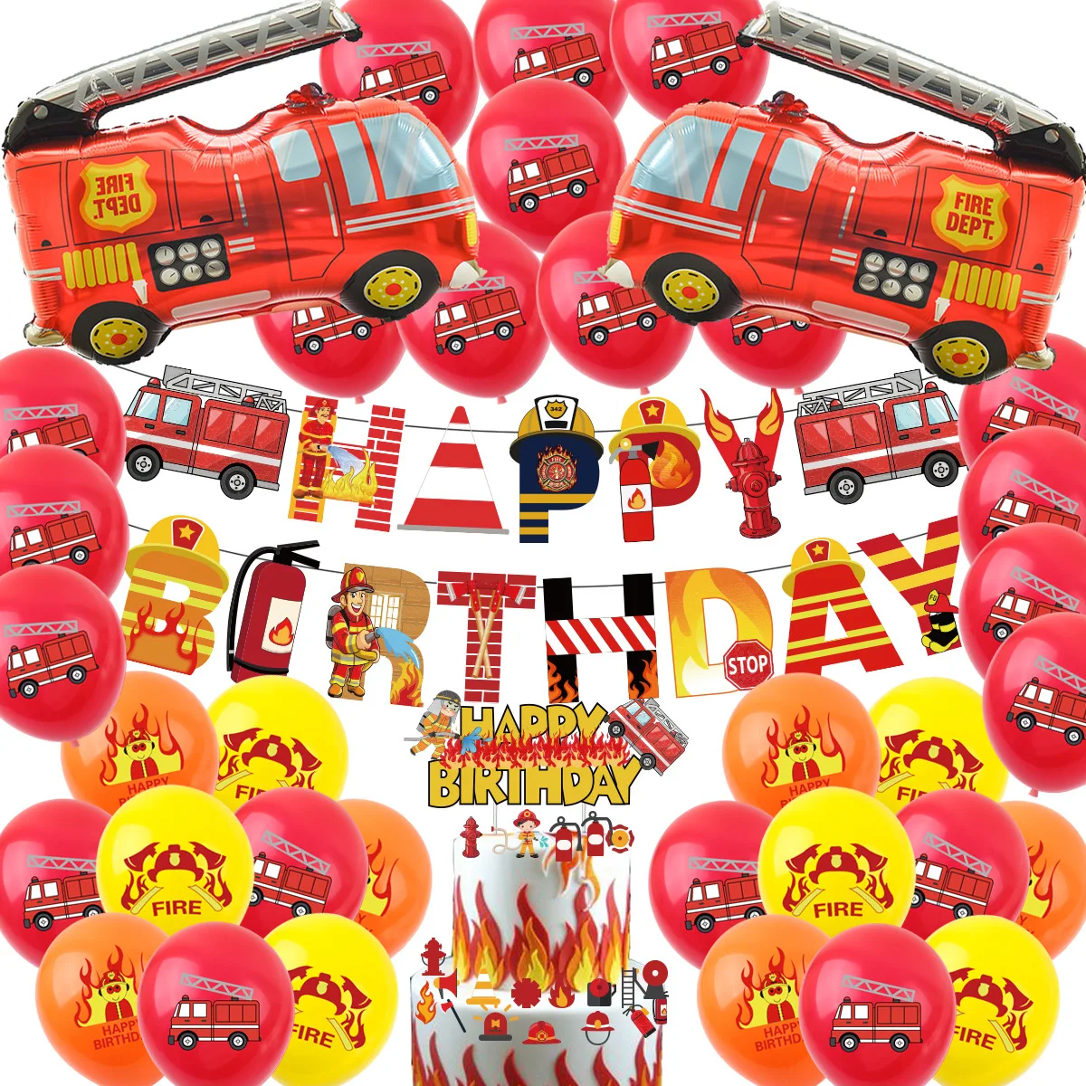 Fire Truck Latex Balloon Construction Vehicle Helium Ballon Kids Birthday Decoration Air Globos Fireman Theme Party Supplies
Fire Truck Latex Balloon Construction Vehicle Helium Ballon Kids Birthday Decoration Air Globos Fireman Theme Party Supplies
