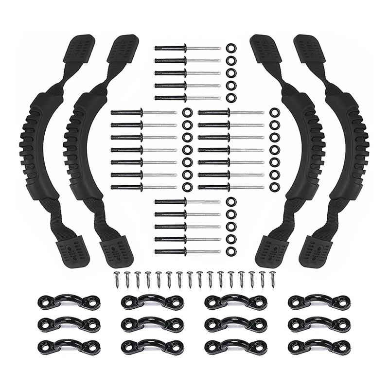 4 Pack Kayak Handles,Kayak Carry Handle Side Mount Kayak Handles Replacement Hardware With Rivets,Screws For Kayak
4 Pack Kayak Handles,Kayak Carry Handle Side Mount Kayak Handles Replacement Hardware With Rivets,Screws For Kayak