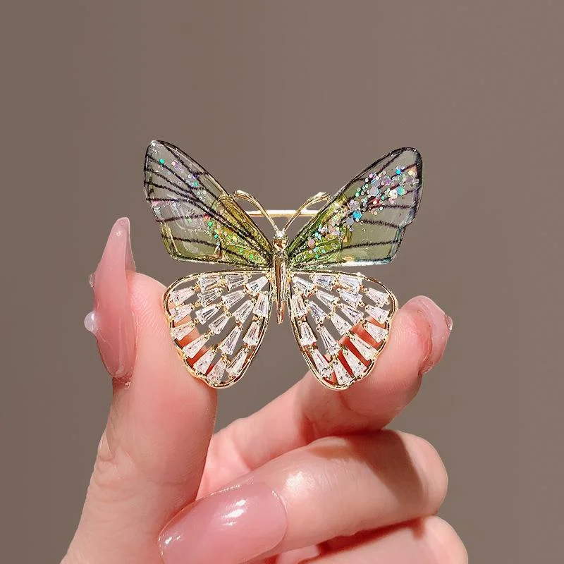 

Fashion Gradient Crystal Butterfly Brooch Alloy Dragonfly Bee Brooch for Women Jewelry Accessories Gifts Brooches for Women