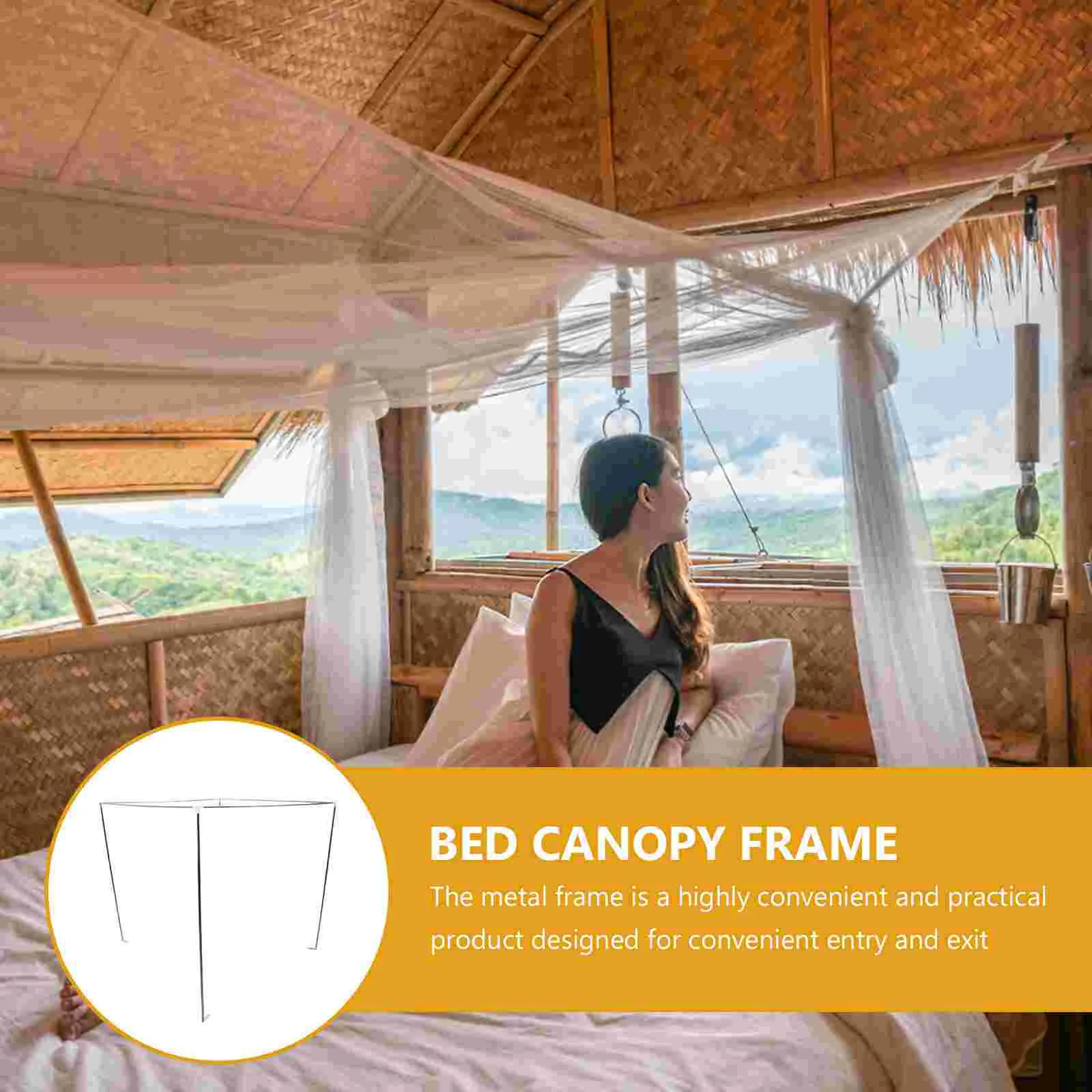 Canopy Net Frame Stainless Steel Bedding Frame Bed Canopy Frame Bracket for 2m Bed 
Canopy Net Frame Stainless Steel Bedding Frame Bed Canopy Frame Bracket for 2m Bed