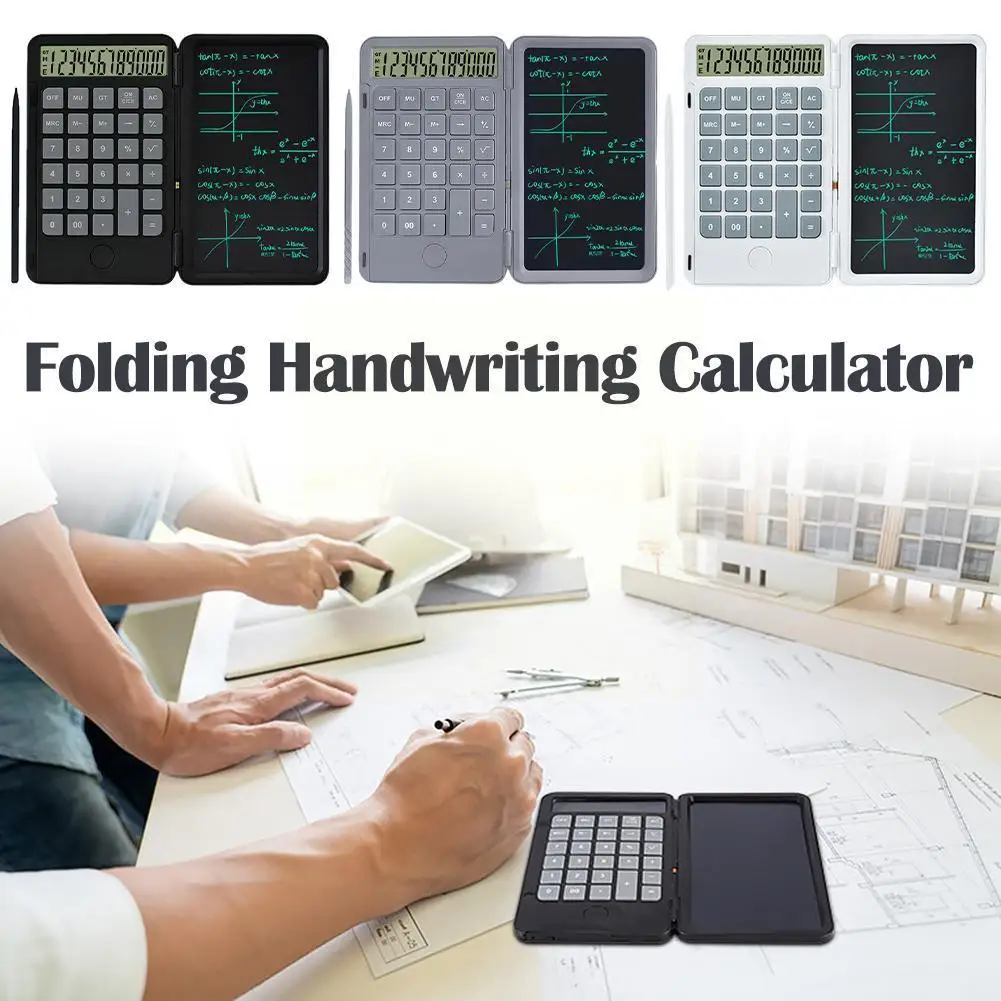 Portable LCD Screen Calculator with Handwriting Board Folding Calculator Digital Drawing Pad With Stylus Pen For Office Sch D0O0
Portable LCD Screen Calculator with Handwriting Board Folding Calculator Digital Drawing Pad With Stylus Pen For Office Sch D0O0