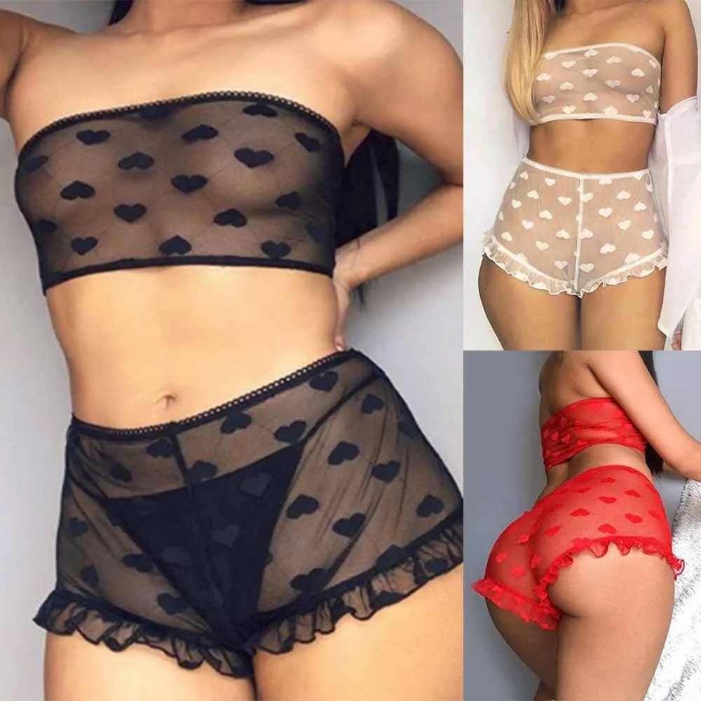 Women Lace Sexy Transparent Lingerie Sets Nightwear Tulle Netting Underwear Breathable G-string Sleepwear Bra Set
Women Lace Sexy Transparent Lingerie Sets Nightwear Tulle Netting Underwear Breathable G-string Sleepwear Bra Set