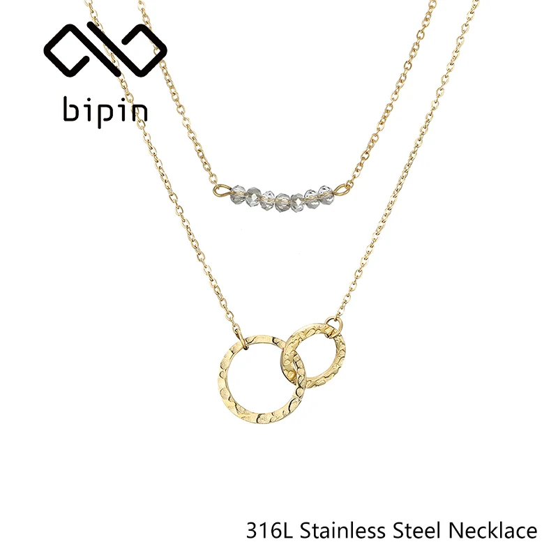 Bipin Luxury Crystal Pendant Gold Necklace Women Fashion Stainless Steel Jewelry Gifts
Bipin Luxury Crystal Pendant Gold Necklace Women Fashion Stainless Steel Jewelry Gifts