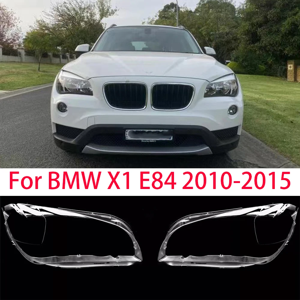 

Car Front Headlight Lens For BMW X1 E84 2010 2011 2012 2013 2014 2015 Headlamp Cover Lampshade Glass Lampcover Caps Shell Case