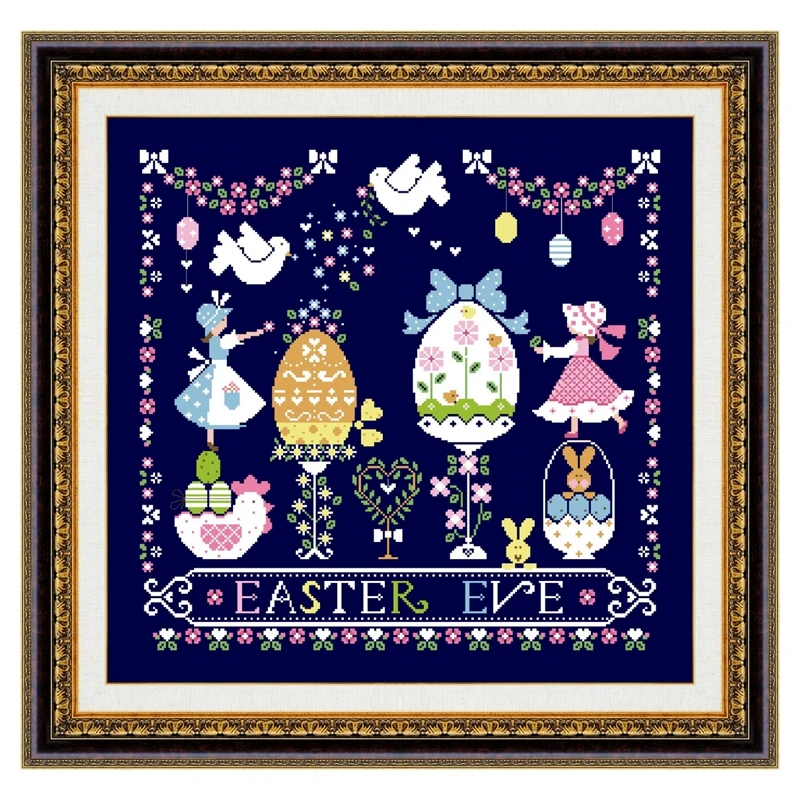 Easter eve cross stitch kit cartoon pattern design 18ct 14ct 11ct deep blue canvas embroidery DIY craft kits home decor
Easter eve cross stitch kit cartoon pattern design 18ct 14ct 11ct deep blue canvas embroidery DIY craft kits home decor