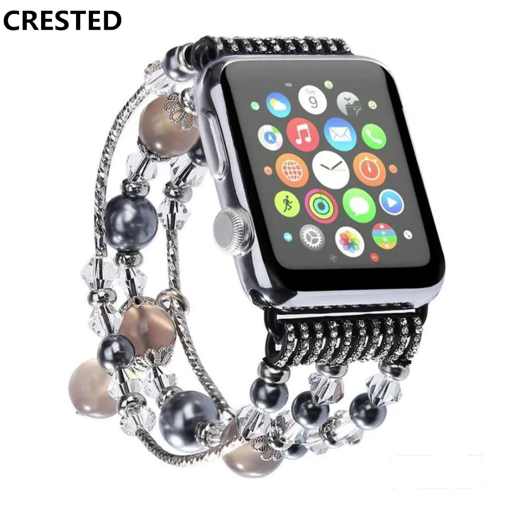 

Luxury Agate strap For apple watch band 45mm/41mm 44mm 40mm 42mm/38mm bracelet watchband correa iwatch series 5 4 3 se 6 7