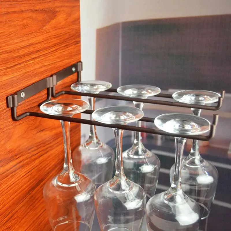 Wall Mounted Wine Glass Rack Single Row Stemware Goblets Holder For Kitchen Cabinet dropshipping
Wall Mounted Wine Glass Rack Single Row Stemware Goblets Holder For Kitchen Cabinet dropshipping