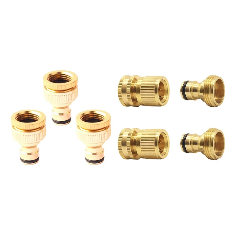 3 Pcs 1/2 Inch 3/4 Inch Thread Quick Connector Tap Connector & 1 Set Quick Coupling For Garden Hose Brass Connector
3 Pcs 1/2 Inch 3/4 Inch Thread Quick Connector Tap Connector & 1 Set Quick Coupling For Garden Hose Brass Connector