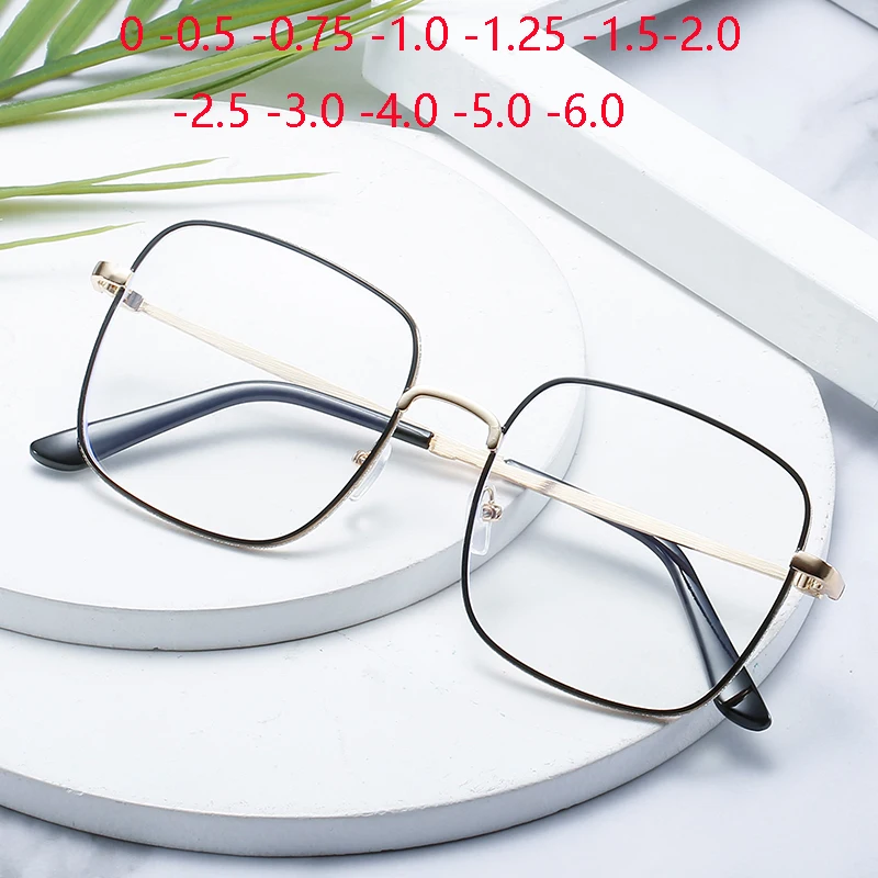 Diopter 0 -0.5 -1.0 To -6.0 Big Frame Square Minus Glasses With Prescription Women Men Metal Full Frame Nearsighted Eyeglasses
Diopter 0 -0.5 -1.0 To -6.0 Big Frame Square Minus Glasses With Prescription Women Men Metal Full Frame Nearsighted Eyeglasses